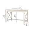 UrbanPro Farmhouse Engineered Wood Writing Desk in Line White Oak