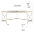 UrbanPro L Shaped Contemporary Engineered Wood Desk in White
