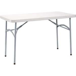 UrbanPro 24x48&quot Modern Plastic Heavy Duty Folding Table in Speckled Gray