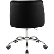 UrbanPro Velvet Swivel Adjustable Office Chair in Soft Black/Rich Chrome