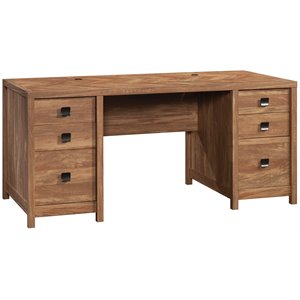 urbanpro engineered wood 6-drawers executive desk in sindoori mango