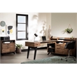 Urbanpro Traditional L-Shaped Desk with Power Bar in Natural Walnut