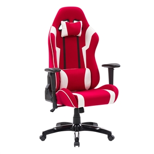 urbanpro high back ergonomic gaming chair in red and white