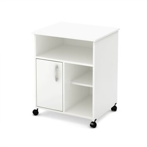 urbanpro contemporary printer stand highlighted by sleek metal in pure white