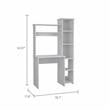 UrbanPro Modern Engineered Wood Desk with  Attached Cabinet in White