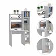 UrbanPro Modern Engineered Wood Desk with  Attached Cabinet in White