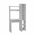 UrbanPro Modern Engineered Wood Desk with  Attached Cabinet in White