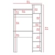 UrbanPro Modern Engineered Wood Desk with  Attached Cabinet in White