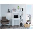 UrbanPro Modern Engineered Wood Desk with  Attached Cabinet in White