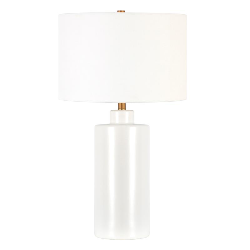UrbanPro Contemporary Ceramic Table Lamp in Matte White