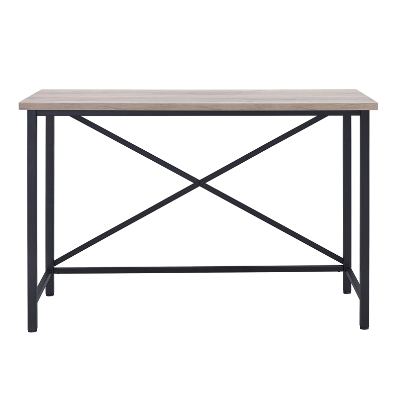 UrbanPro Contemporary Desk in Black and Gray Oak