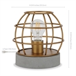 UrbanPro 9' Industrial Metal Table Lamp in Antique Brass