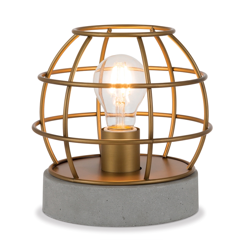 UrbanPro 9' Industrial Metal Table Lamp in Antique Brass