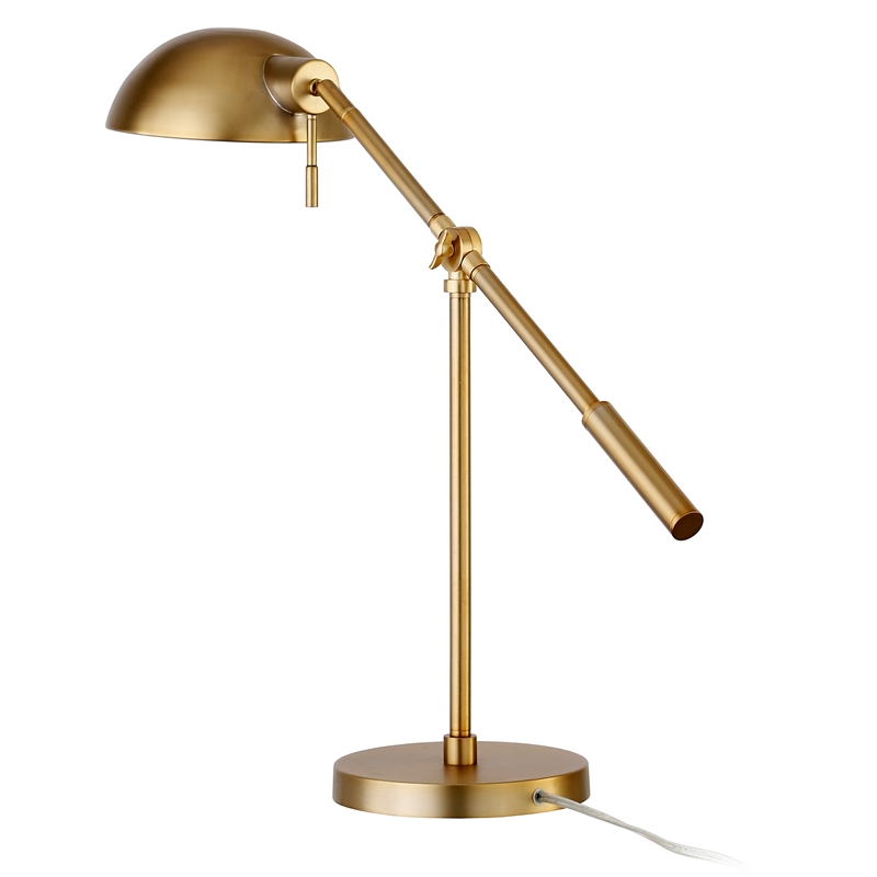 UrbanPro Table Lamp with Boom Arm in Brushed Brass