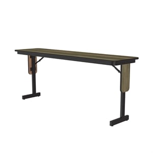 UrbanPro 3/4&quot High Pressure Folding Seminar Table with Panel Leg in Hickory