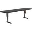 UrbanPro High Pressure Metal & Wood Folding Seminar Table in Black Granite