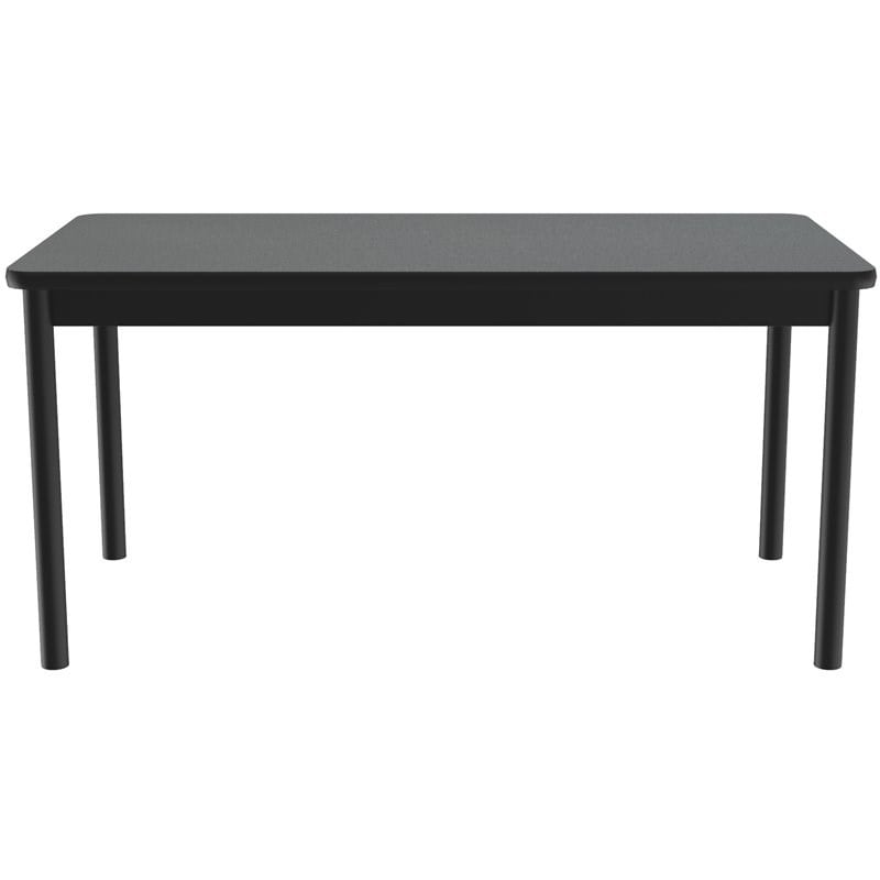 UrbanPro Contemporary Metal High Pressure Library Table in Granite Gray