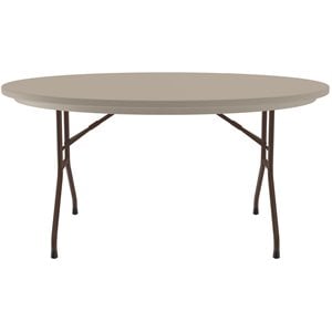 UrbanPro 60&quotW x 60&quotD Heavy Duty Blow-Molded Folding Table in Mocha Granite