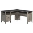 UrbanPro Farmhouse Engineered Wood L-Shaped Computer Desk in Oak