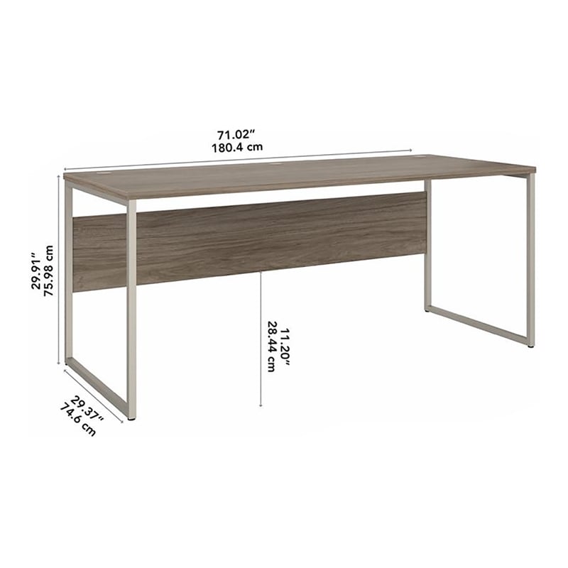 UrbanPro Modern Engineered Wood Computer Table Desk in Hickory brown