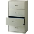 UrbanPro 4-Drawer Modern Metal Lateral Filing Cabinet in Light Gray
