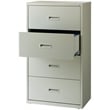 UrbanPro 4-Drawer Modern Metal Lateral Filing Cabinet in Light Gray