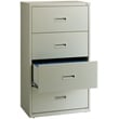 UrbanPro 4-Drawer Modern Metal Lateral Filing Cabinet in Light Gray