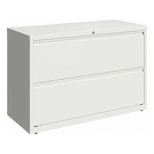 UrbanPro 42&quot 2-Drawer Modern Metal Lateral Filing Cabinet in White