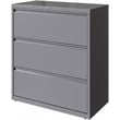UrbanPro 3-Drawer Modern Metal Lateral Filing Cabinet in Arctic Silver