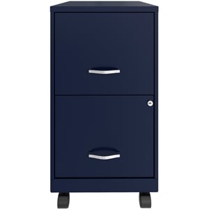 UrbanPro 18&quot 2-Drawer Metal Mobile Smart Vertical Filing Cabinet in Navy