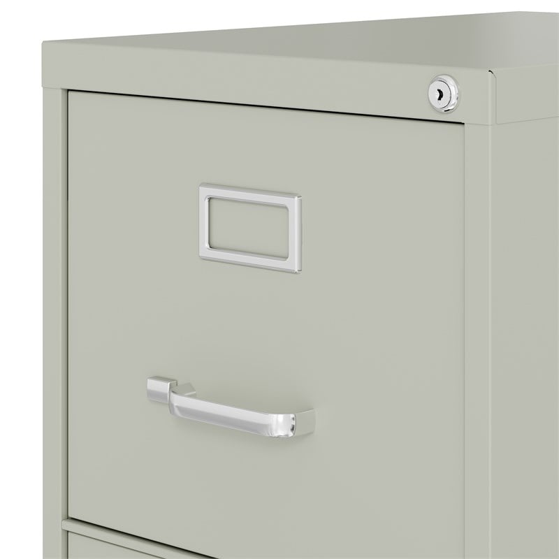 UrbanPro 4-Drawer Contemporary Metal Vertical Filing Cabinet in Light Gray