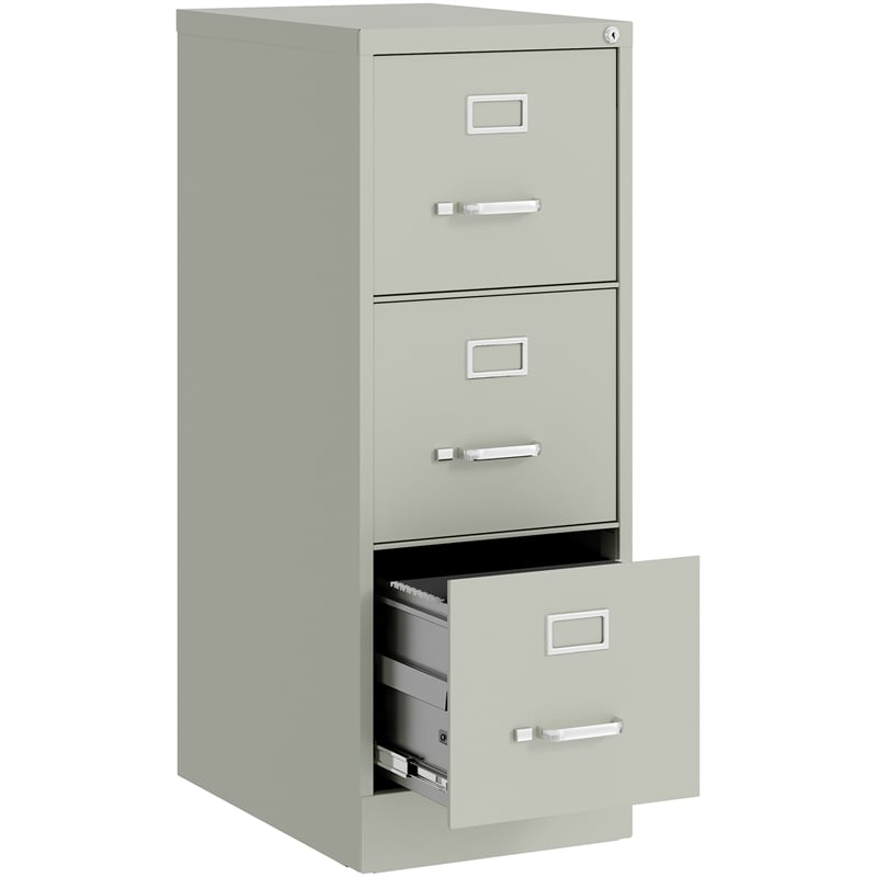 UrbanPro 3-Drawers Vertical Light Gray Metal Filing Cabinet Pre-assembled