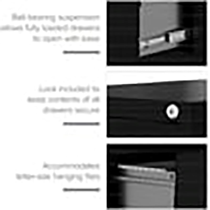 UrbanPro Traditional 3-Drawers Vertical Black Metal Filing Cabinet Pre-assembled