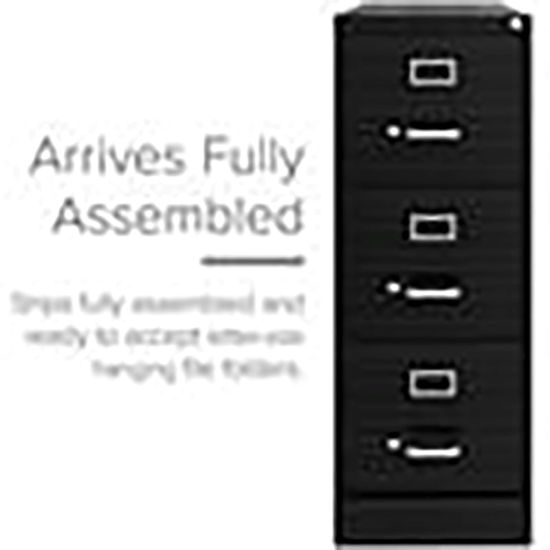 UrbanPro Traditional 3-Drawers Vertical Black Metal Filing Cabinet Pre-assembled