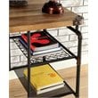 Urbanpro Modern Metal Writing Desk with Casters in Antique Black