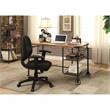 Urbanpro Modern Metal Writing Desk with Casters in Antique Black