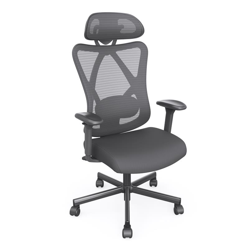 Urbanpro Contemporary Metal and Mesh Adjustable Office Chair in Black