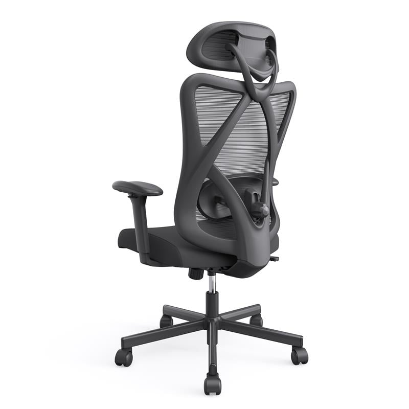 Urbanpro Contemporary Metal and Mesh Adjustable Office Chair in Black