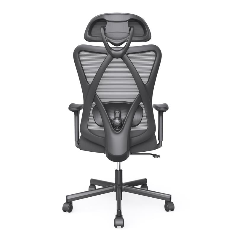 Urbanpro Contemporary Metal and Mesh Adjustable Office Chair in Black