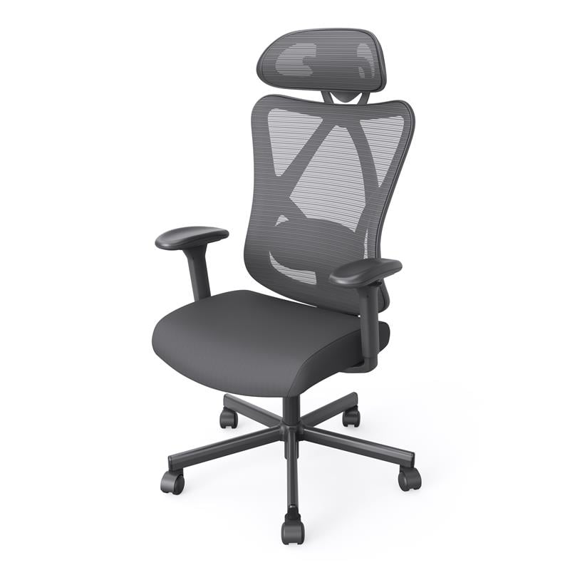 Urbanpro Contemporary Metal and Mesh Adjustable Office Chair in Black