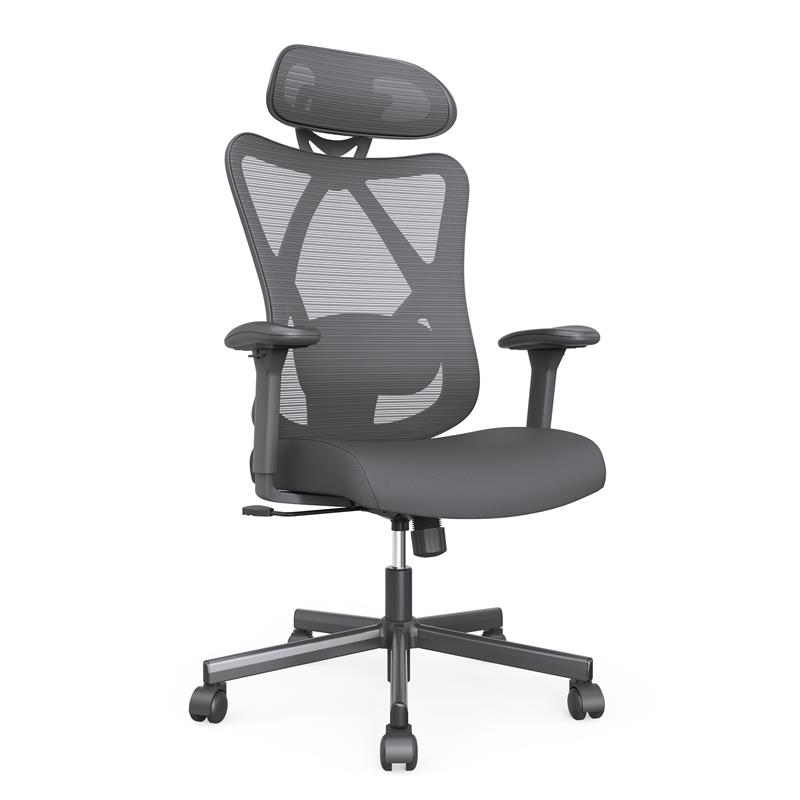 Urbanpro Contemporary Metal and Mesh Adjustable Office Chair in Black