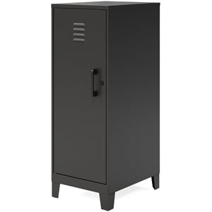 UrbanPro 42.5&quot 3-Shelf Modern Metal Storage Locker Cabinet in Black