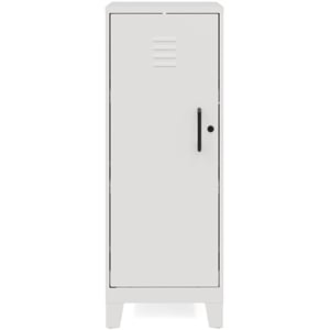 UrbanPro 42.5&quotH 3 Shelf Metal Storage Locker Cabinet 3&quot Legs in Pearl White
