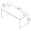 UrbanPro 72W x 30D Office Desk in Hansen Cherry - Engineered Wood