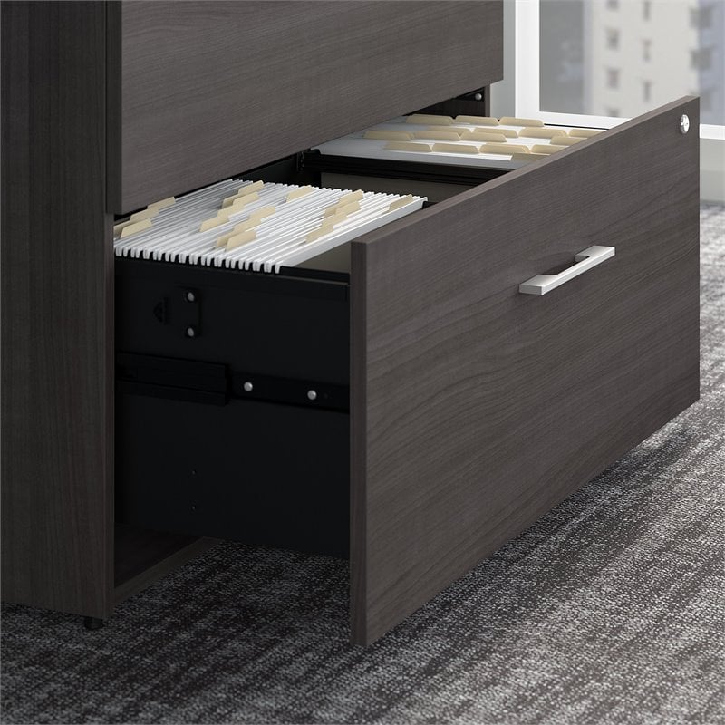 UrbanPro 36W 2 Drawer Lateral File Cabinet in Storm Gray - Engineered Wood