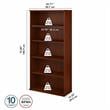 UrbanPro 5 Shelf Bookcase in Hansen Cherry - Engineered Wood