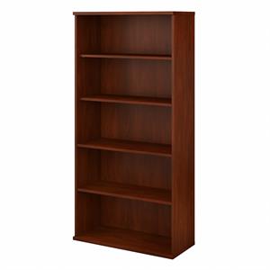urbanpro 5 shelf bookcase in hansen cherry - engineered wood