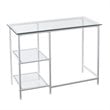 UrbanPro Glass White Desk Rectangular Sleek Minimalist 42