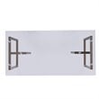 UrbanPro Modern Glass Top Writing Desk in Champagne