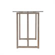 UrbanPro Modern Glass Top Writing Desk in Champagne